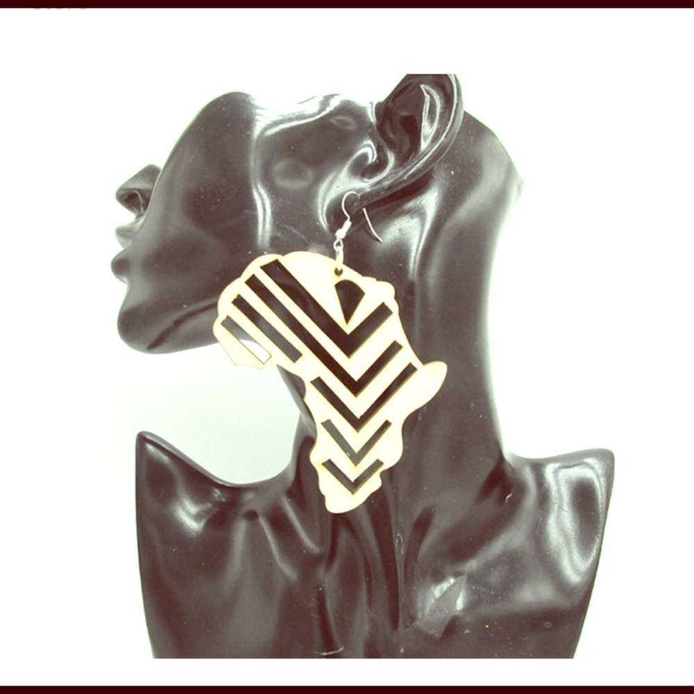 New Africa Map Outline Earrings